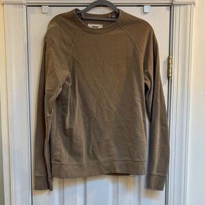 Buck Mason Men's Crewneck Sweatshirt in Brown Taupe